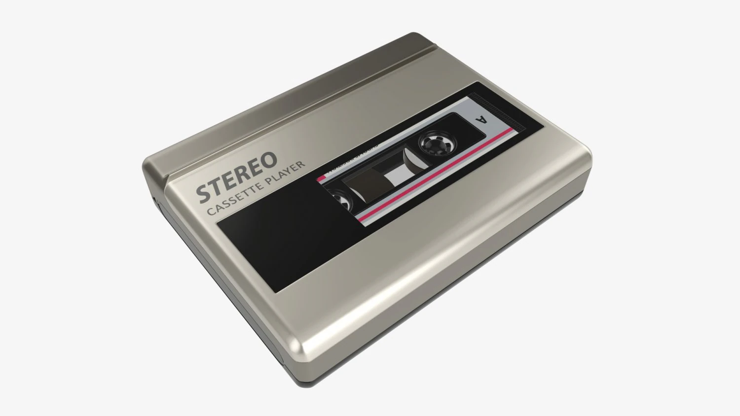 Cassette tape player 3D Model .c4d .max .obj .3ds .fbx .stl .blend