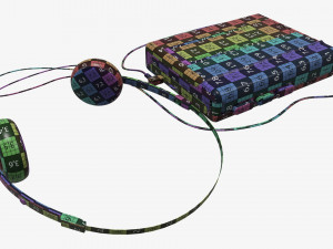 Cassette tape player with headphone 3D Model