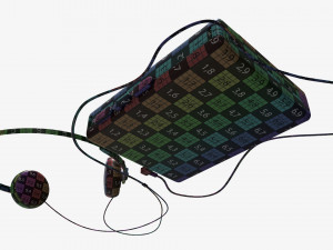 Cassette tape player with headphone 3D Model