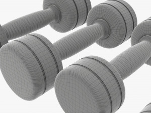 Chrome dumbbell set Modelo 3D