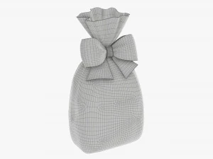 Clear bag with bow and sweeties 01 3D Model