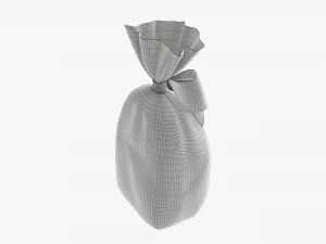 Clear bag with bow and sweeties 01 3D Model