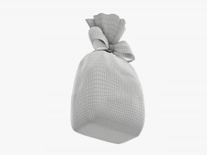 Clear bag with bow and sweeties 01 3D Model