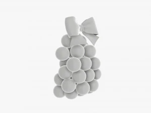 Clear bag with bow and sweeties 01 3D Model