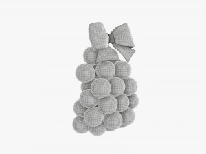 Clear bag with bow and sweeties 01 3D Model