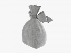 Clear bag with bow and sweeties 02 Modelo 3D