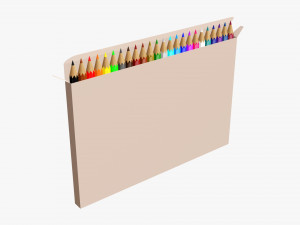 Colored pencil box 01 3D Model