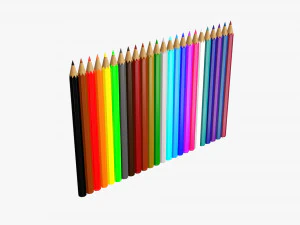 Colored pencil box 01 3D Model