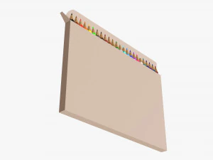 Colored pencil box 01 3D Model