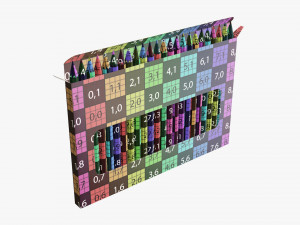 Colored pencil box 01 with window Modèle 3D