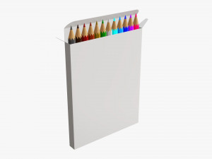 Colored pencil box 02 3D Model