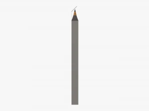 Colored pencil box 02 3D Model