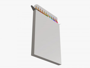 Colored pencil box 02 3D Model