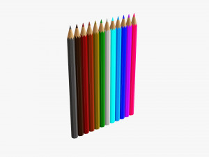 Colored pencil box 02 3D Model