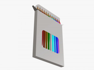 Colored pencil box 02 with window Modèle 3D