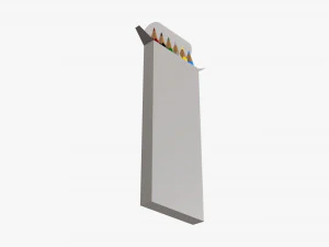 Colored pencil box 03 3D Model