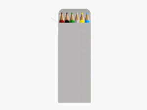 Colored pencil box 03 3D Model