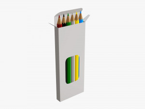 Colored pencil box 03 with window Modelo 3D