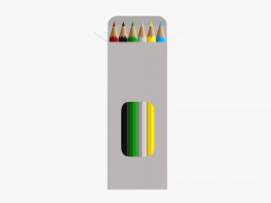 Colored pencil box 03 with window Modelo 3D