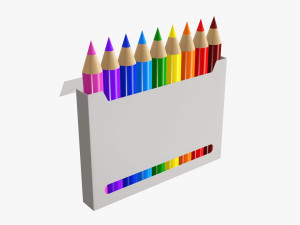 Colored pencil box with window Modelo 3D