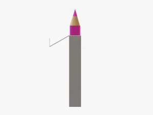 Colored pencil box with window 3D Model