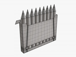 Colored pencil box with window 3D Model
