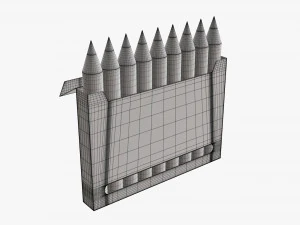 Colored pencil box with window 3D Model