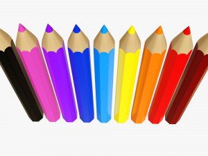 Colored pencil set Modelo 3D