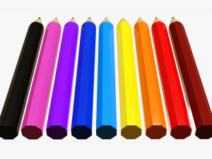 Colored pencil set Modelo 3D