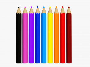 Colored pencil set Modelo 3D