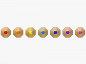 Colored pencil set Modelo 3D