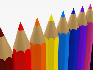 Colored pencil set Modelo 3D
