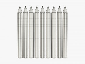 Colored pencil set Modelo 3D
