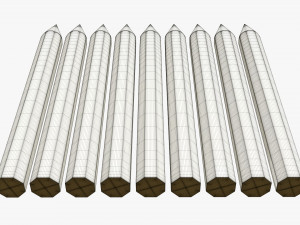Colored pencil set Modelo 3D