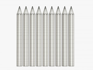 Colored pencil set Modelo 3D