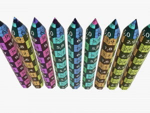 Colored pencil set Modelo 3D