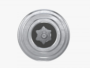 Curved weight bar with weights 3D 모델