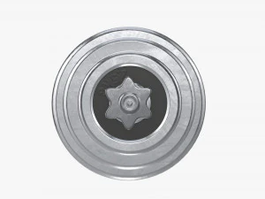 Curved weight bar with weights 3D Model