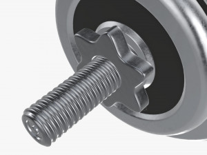 Curved weight bar with weights 3D 모델