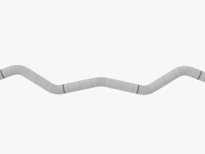 Curved weight bar with weights 3D Model