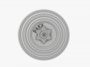 Curved weight bar with weights 3D Model