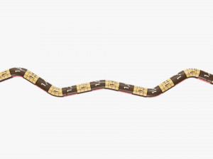 Curved weight bar with weights 3D 모델