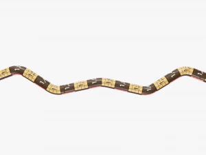 Curved weight bar with weights 3D Model
