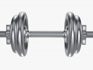 Dumbbell handle with weights 3D Модель