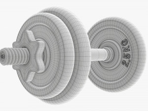 Dumbbell handle with weights 3D Модель