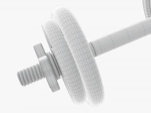 Dumbbell handle with weights 3D Model
