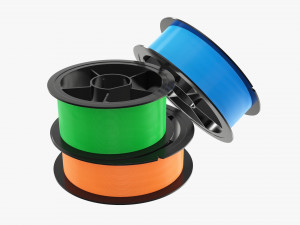 Fishing line with spool Model 3D