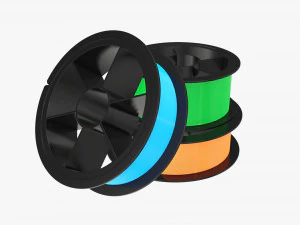 Sedal de pesca con carrete Modelo 3D