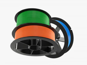 Sedal de pesca con carrete Modelo 3D