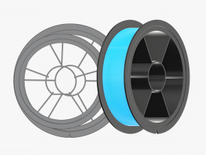 Fishing line with spool Modelo 3D